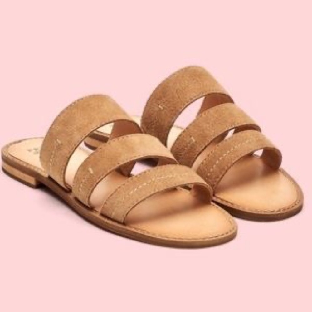Frye Evie 3 Band Slide NWOT